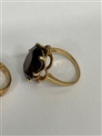 (2) 10k Gold Rings, Jade and Citrine