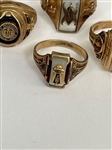 (5) 10k Gold Class Rings