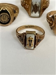 (5) 10k Gold Class Rings