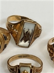 (5) 10k Gold Class Rings