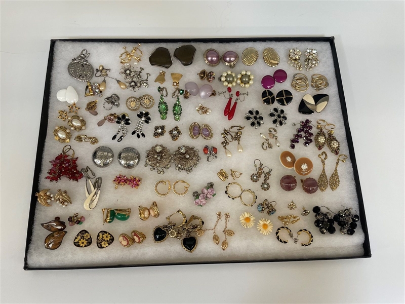 (50) Pairs of Costume Jewelry Earrings