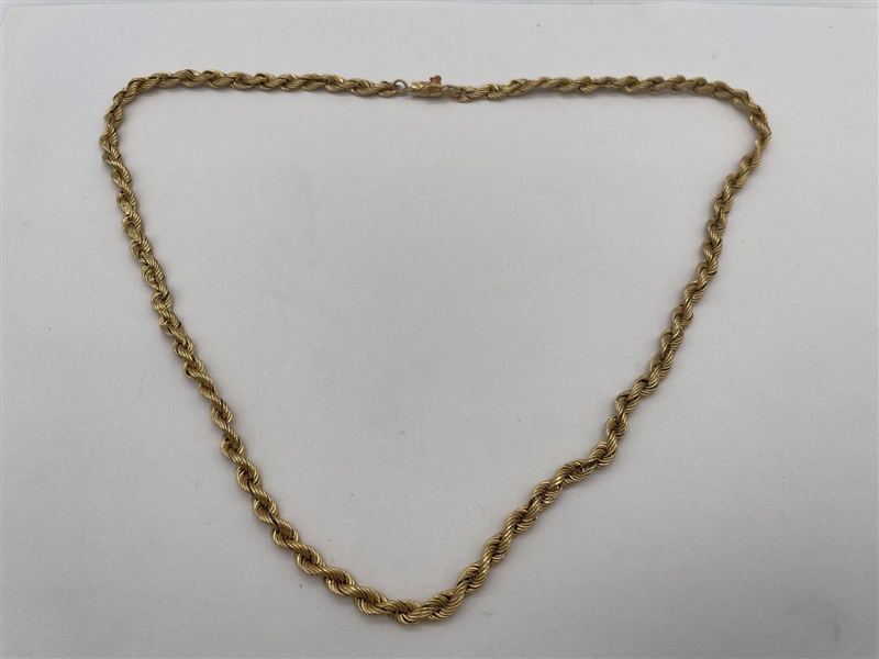 14k Gold Rope Necklace