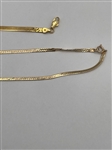 14k Gold Herringbone Necklace and Bracelet