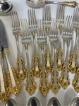 (92) Piece Gorham Golden Medici Sterling Silver Flatware Set Service For Twelve