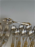 (92) Piece Gorham Golden Medici Sterling Silver Flatware Set Service For Twelve