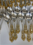 (92) Piece Gorham Golden Medici Sterling Silver Flatware Set Service For Twelve