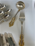 (92) Piece Gorham Golden Medici Sterling Silver Flatware Set Service For Twelve