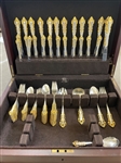 (92) Piece Gorham Golden Medici Sterling Silver Flatware Set Service For Twelve