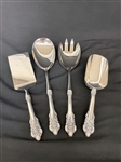 (4) Wallace Sterling Handled Grand Baroque Serving Pieces