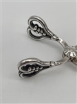 Georg Jensen Sterling Silver Sugar Tongs Heart Handles