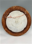 Stunning Framed Hand Painted Large Curved Glass Charger