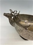 Stag Silver Plated Hammered Punch Bowl