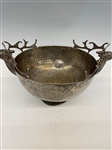 Stag Silver Plated Hammered Punch Bowl