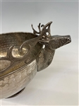 Stag Silver Plated Hammered Punch Bowl