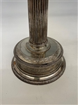 Pair Silver Plate Candelabras With Swans