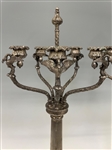 Pair Silver Plate Candelabras With Swans