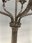 Pair Silver Plate Candelabras With Swans