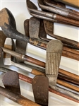 (21) Group of Wood Golf Clubs and Early Bag