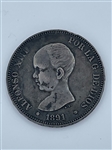 1891 Spain 5 Pesetas KM 689 (#358)