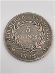 1803 France AN12 5 Francs .900 Silver (#373)