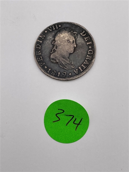 1819 Mexico Spanish Colonial 8 Reales .903 Silver (#374)