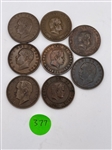 (8) Portugal 20 Reis Coins (#377)