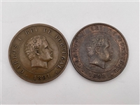 (8) Portugal 20 Reis Coins (#377)
