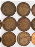 (15) Great Britain Copper One Penny Coins (#379)