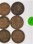 (15) Great Britain Copper One Penny Coins (#379)