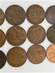 (15) Great Britain Copper One Penny Coins (#379)