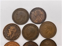 (11) Great Britain Copper Half Pennies (#380)