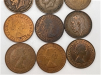 (11) Great Britain Copper Half Pennies (#380)