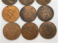 (11) Great Britain Copper Half Pennies (#380)