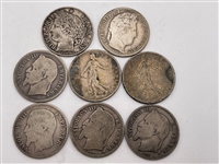 (8) France 1 Francs .835 Silver (#381)