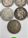 (13) France 2 Francs Silver Coins (#382)