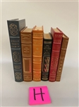 (6) Franklin Library Books: Stowe, Steinbeck, London, Cooper, Hawthorne