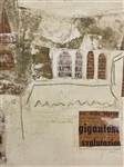 Cedric Chang 1966 Oil on Board Chartres Cathedral No. 2