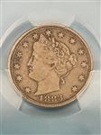 1883 Liberty Head Five Cents With Cents PCGS VF30