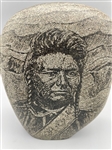 Granite Etched Sculpture Chief Joseph Nez Perce