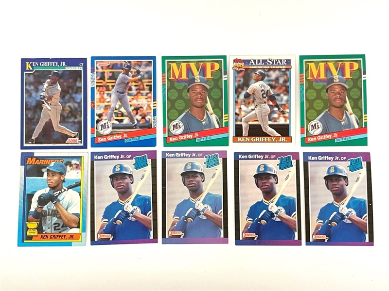 (10) Ken Griffey Jr. Baseball Cards