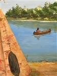 Richard Kohl Cuyahoga River Scene Painting