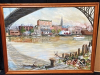 Richard Kohl Cuyahoga River Scene Painting