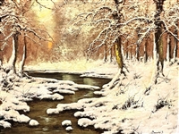 Joseph Dande (Hungary 1911-) Oil Painting