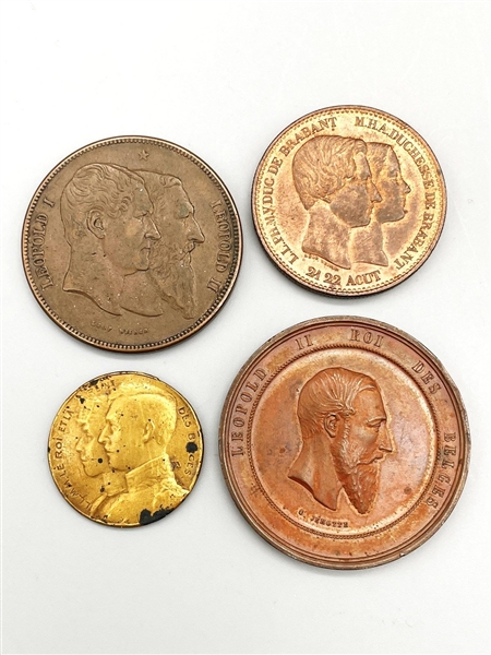 (4) Belgium Commemorative Medals