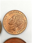 (4) Belgium Commemorative Medals