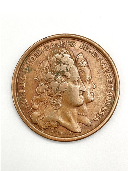 c.1750s France Leopold I and Elisabeth Charlotte Commemorative Medal