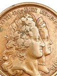 c.1750's France Leopold I and Elisabeth Charlotte Commemorative Medal