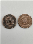 (2) Benjamin Franklin Memorial Medals