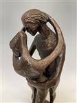 Austin Productions Metal Sculpture Embracing Couple 