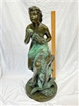 After August Moreau Bronze Large Sitting Female 